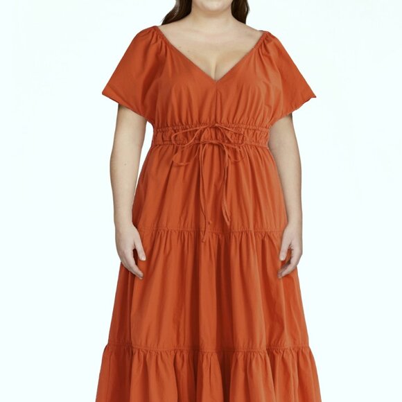 Free Assembly- Cotton V Neck Dress size XL (16-18) - Picture 2 of 4